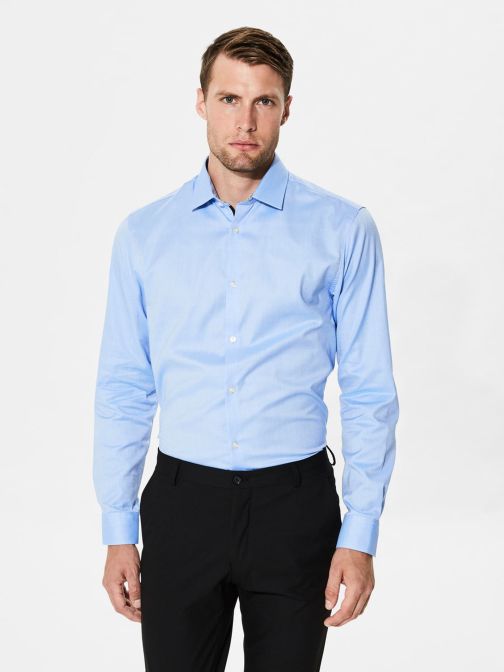 SHDONENEW-MARK SHIRT LS NOOS Light Blue