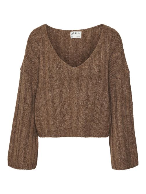 V-NYAKÚ RÖVID KÖTÖTT PULÓVER 