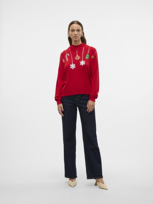 ÜNNEPI MINTÁS KÖTÖTT PULÓVER 