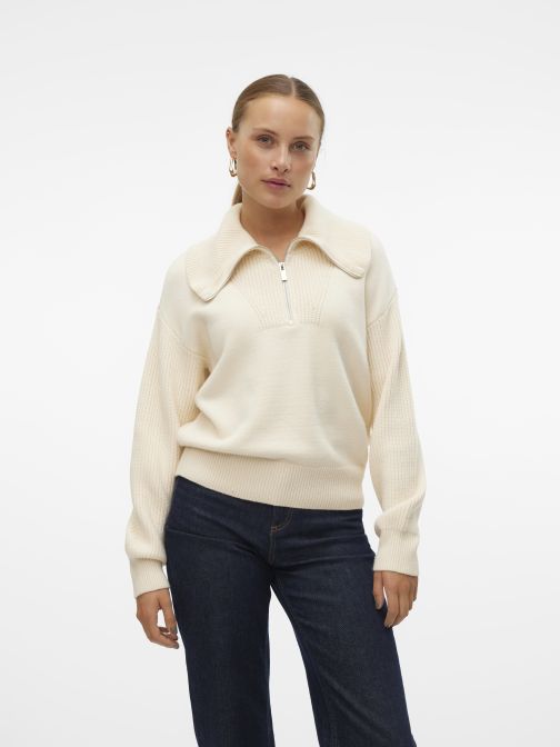 FÉLIG CIPZÁRAS PULÓVER 