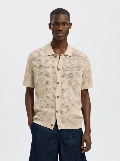 STRUCTURED KNITTED POLO SHIRT