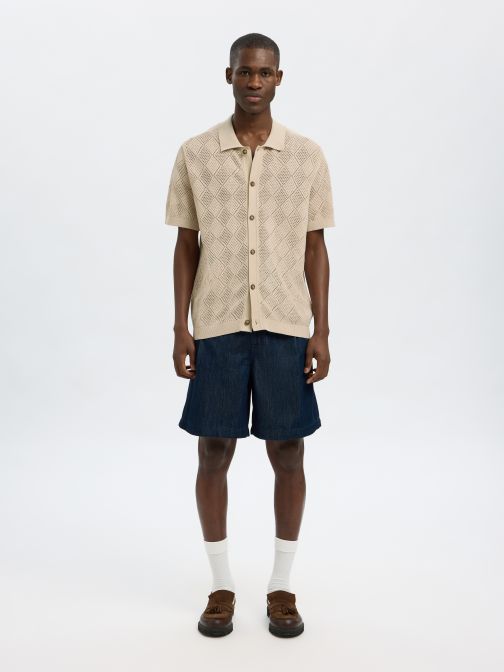 STRUCTURED KNITTED POLO SHIRT