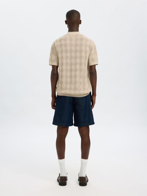 STRUCTURED KNITTED POLO SHIRT