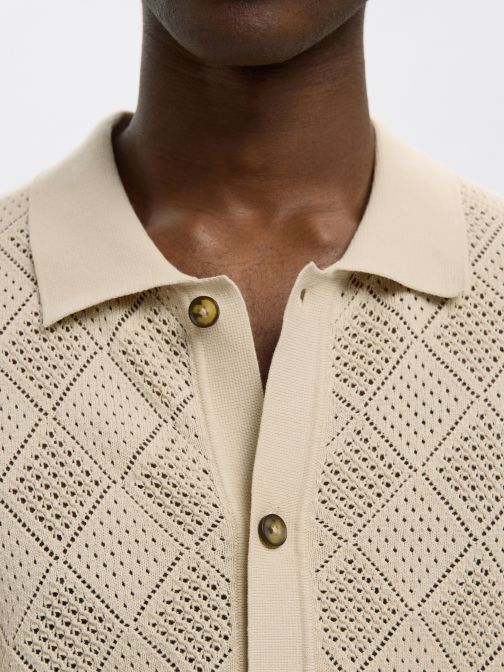 STRUCTURED KNITTED POLO SHIRT