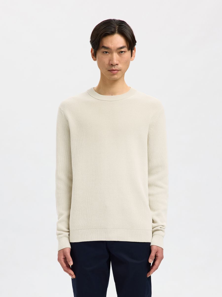 ORGANIC COTTON KNITTED PULLOVER 16092599