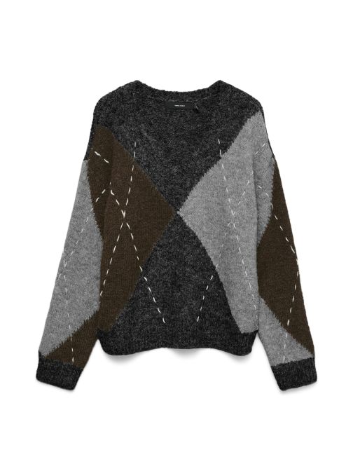 V-NYAKÚ KÖTÖTT PULÓVER 