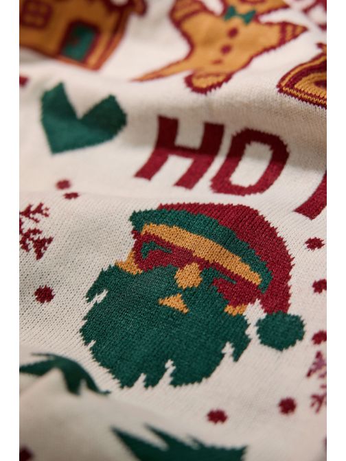 ÜNNEPI MINTÁS KÖTÖTT PULÓVER 