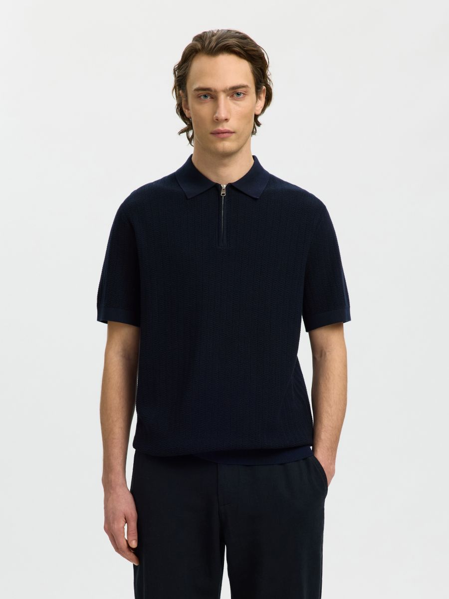 KNITTED HALF ZIP POLO SHIRT 16096388