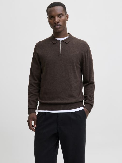 HALF ZIPPED KNITTED POLO