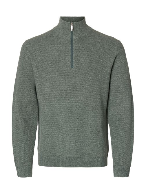 FÉLIG CIPZÁRAS KÖTÖTT PULÓVER 