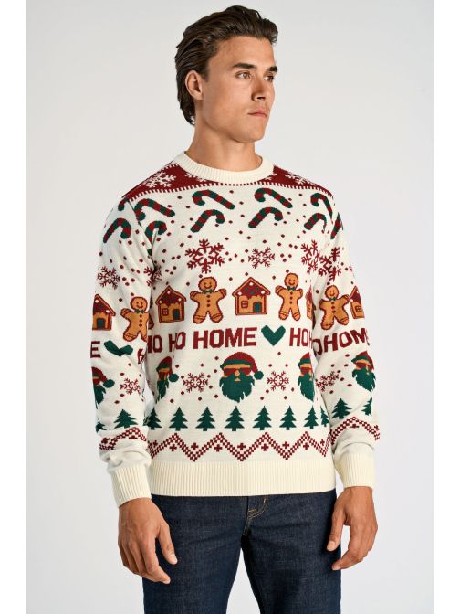 ÜNNEPI MINTÁS KÖTÖTT PULÓVER 