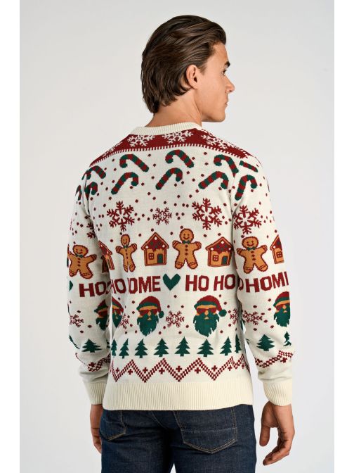 ÜNNEPI MINTÁS KÖTÖTT PULÓVER 