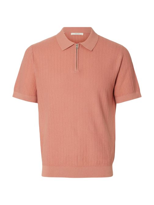 KNITTED HALF ZIP POLO SHIRT
